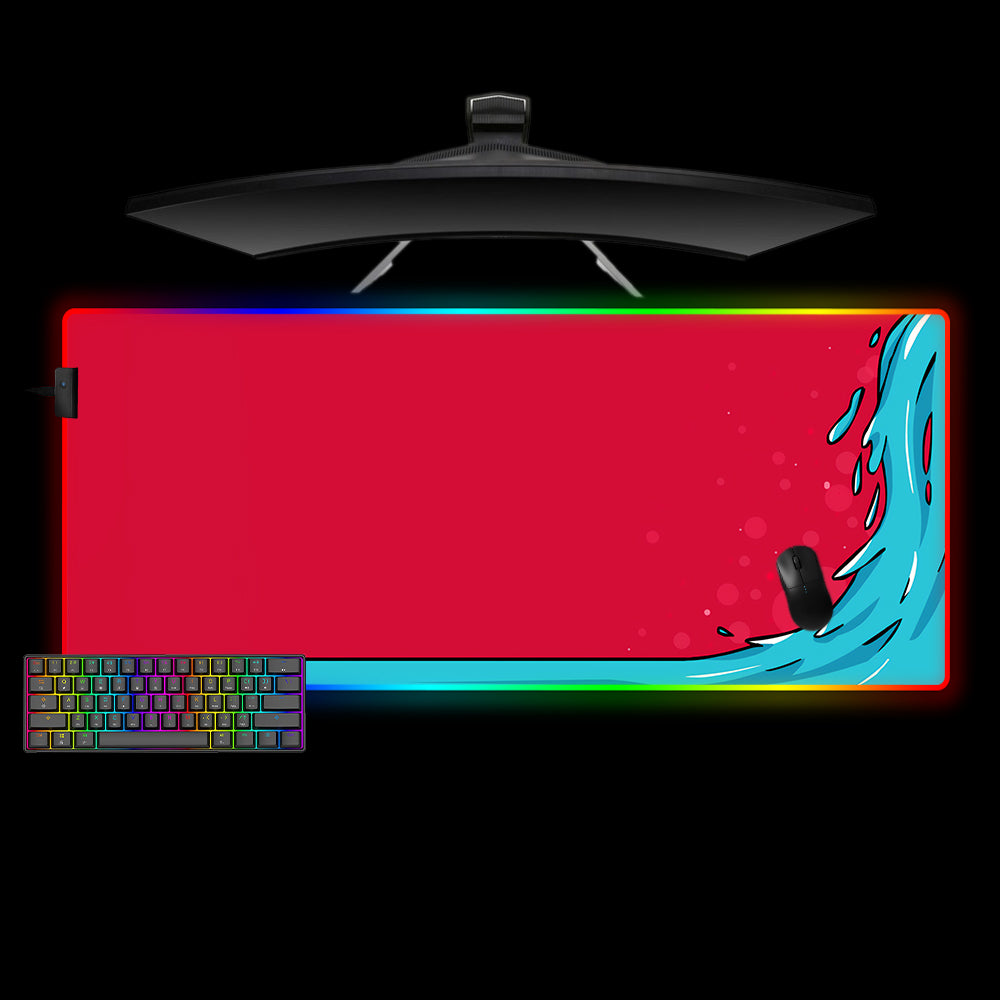 Counter-Strike Water Elemental Design RGB Gaming Mouse Pad with LED Strip