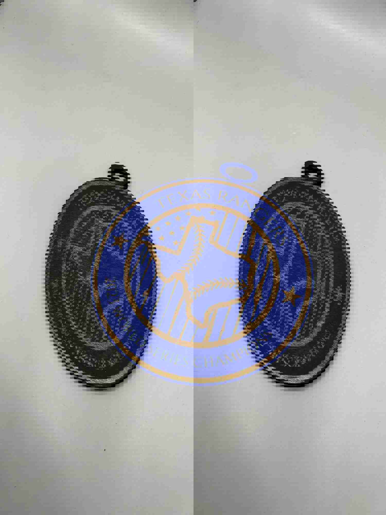 Texas Rangers Baseball Flag Christmas Ornament - 2023 World Series Commemorative Handmade Gift