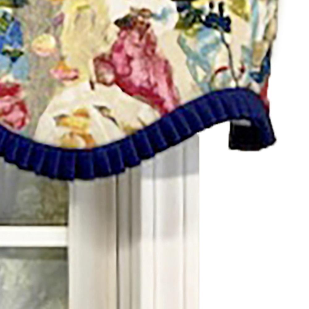 Martella Ruffled Provance 3 Rod Pocket Valance 50 x 16 Multicolor