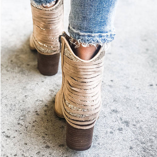 Corashoes Daily Suede Pointed Toe Ankle Boots