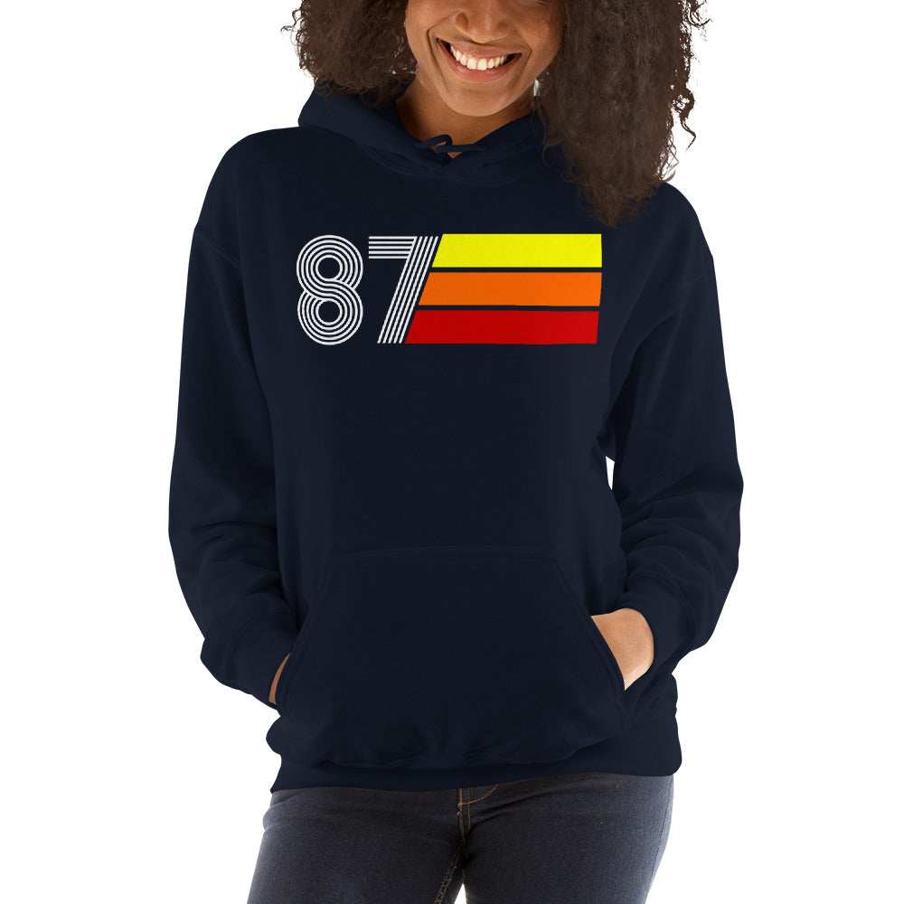 Retro Expo 1987 Unisex Hooded Sweatshirt for Men and Women