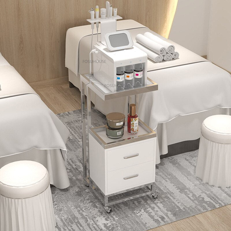 Modern Metal Trolley for Salon and Commercial Use