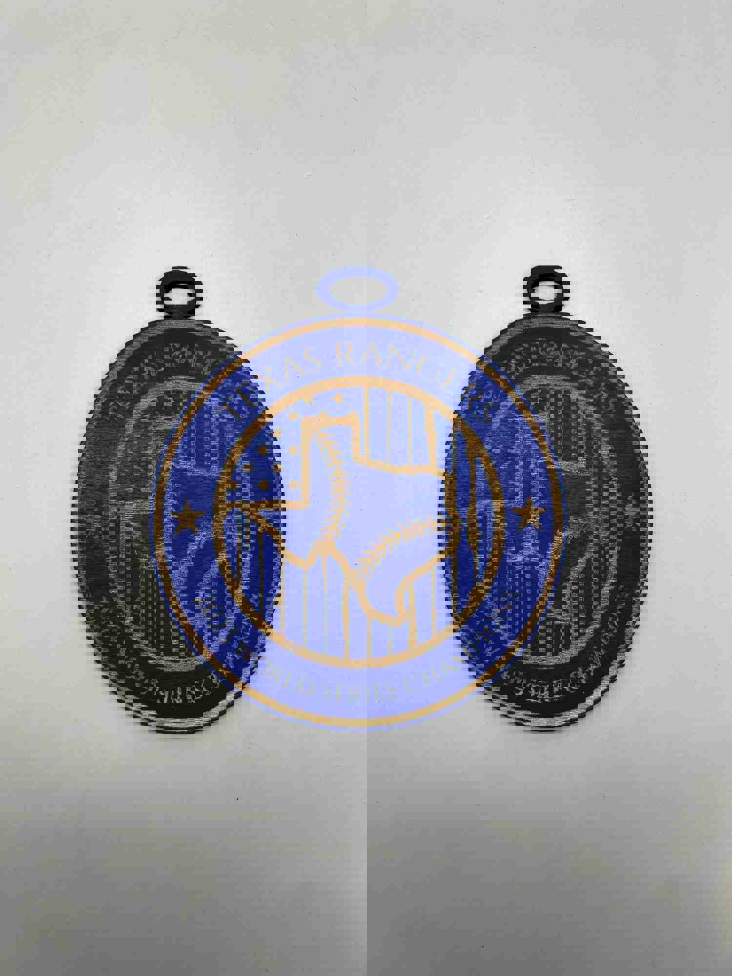 Texas Rangers Baseball Flag Christmas Ornament - 2023 World Series Commemorative Handmade Gift