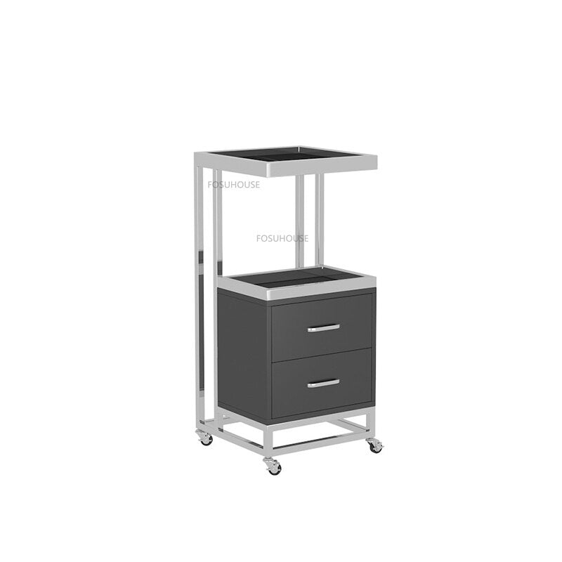 Modern Metal Trolley for Salon and Commercial Use