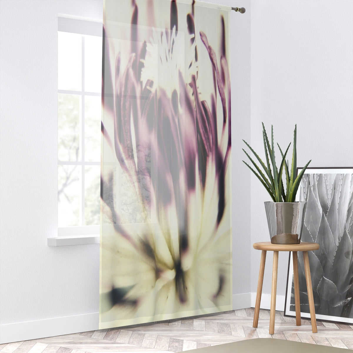 TROPICAL PASSION FLOWER - SHEER Window Curtain