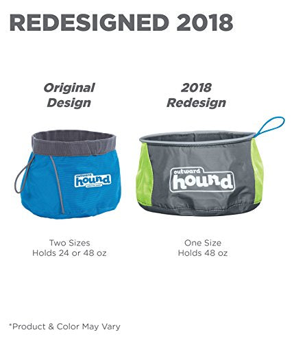 Outward Hound Port-A-Bowl Collapsible Travel Dog Food and Water Bowl