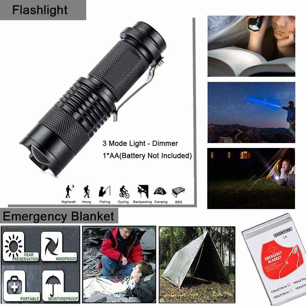 EILIKS 24-in-1 Survival Gear Kit - Emergency Tools for Camping, Hiking & Outdoor Adventures