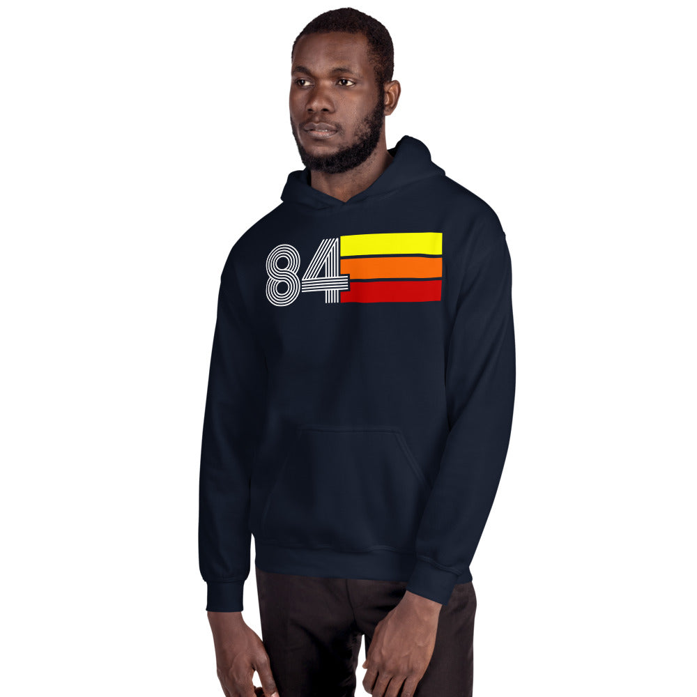 Retro Expo 1984 Unisex Hooded Sweatshirt for Men and Women