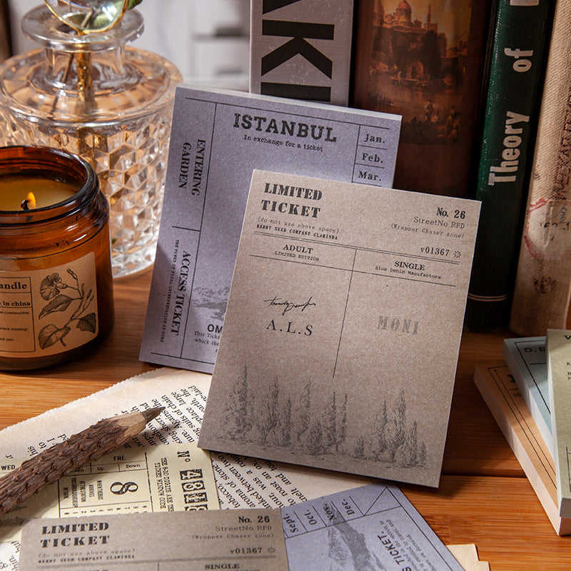 MOKING Vintage Style Travel Decorative Memo Papers for Scrapbooking