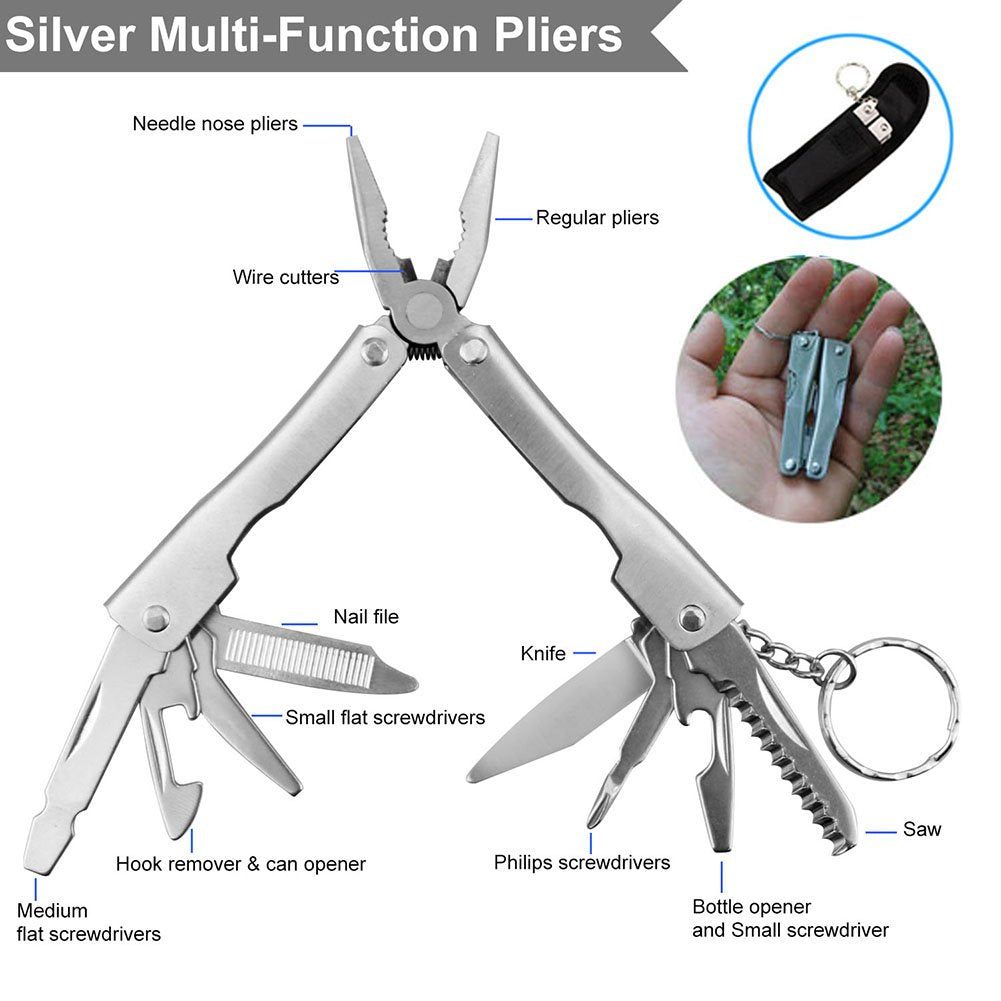 Monoki 9-In-1 Compact Outdoor Survival Gear Kit with Gift Box