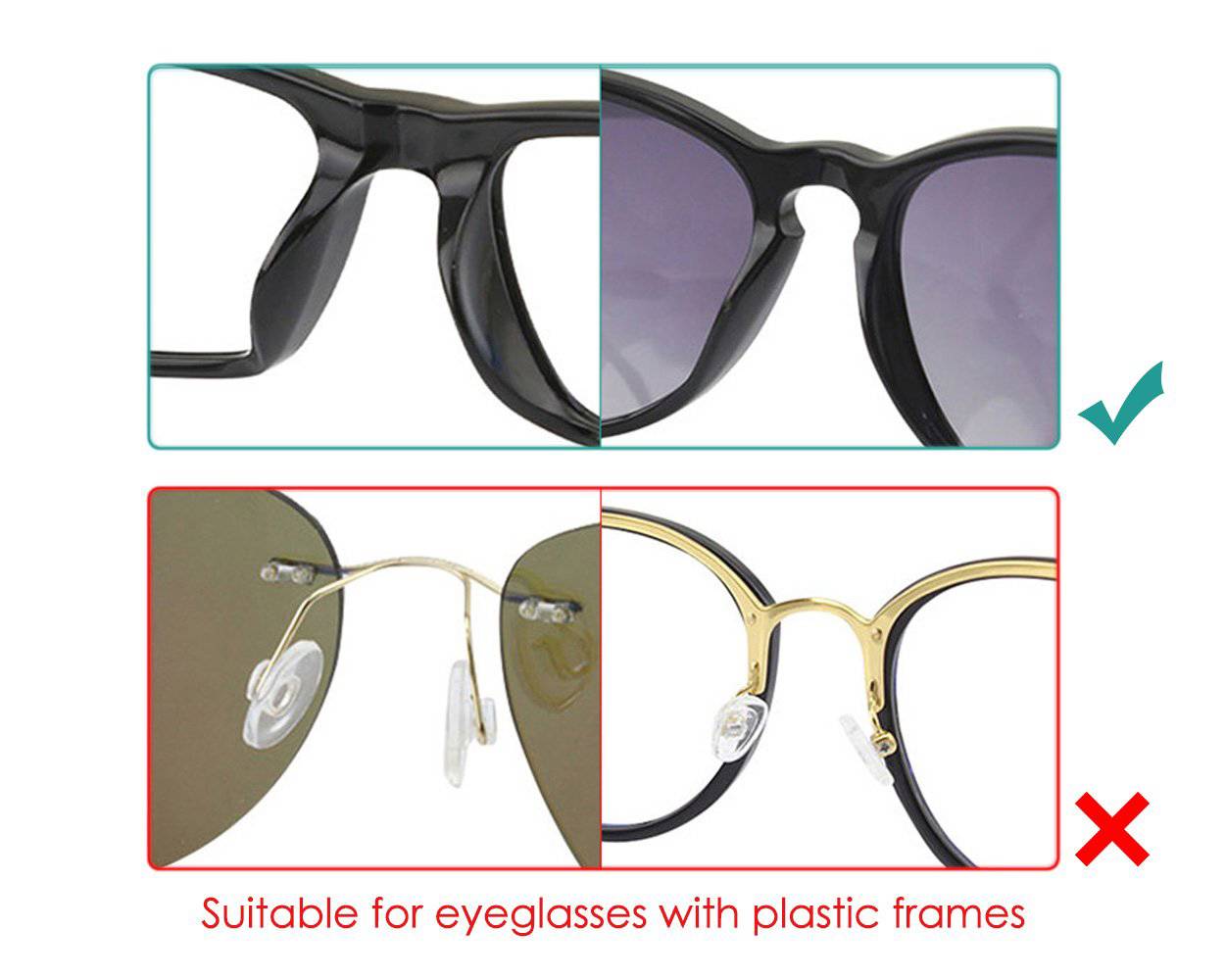 10 Pairs Anti-Slip Silicone Nose Pads for Eyeglasses (2.5mm)