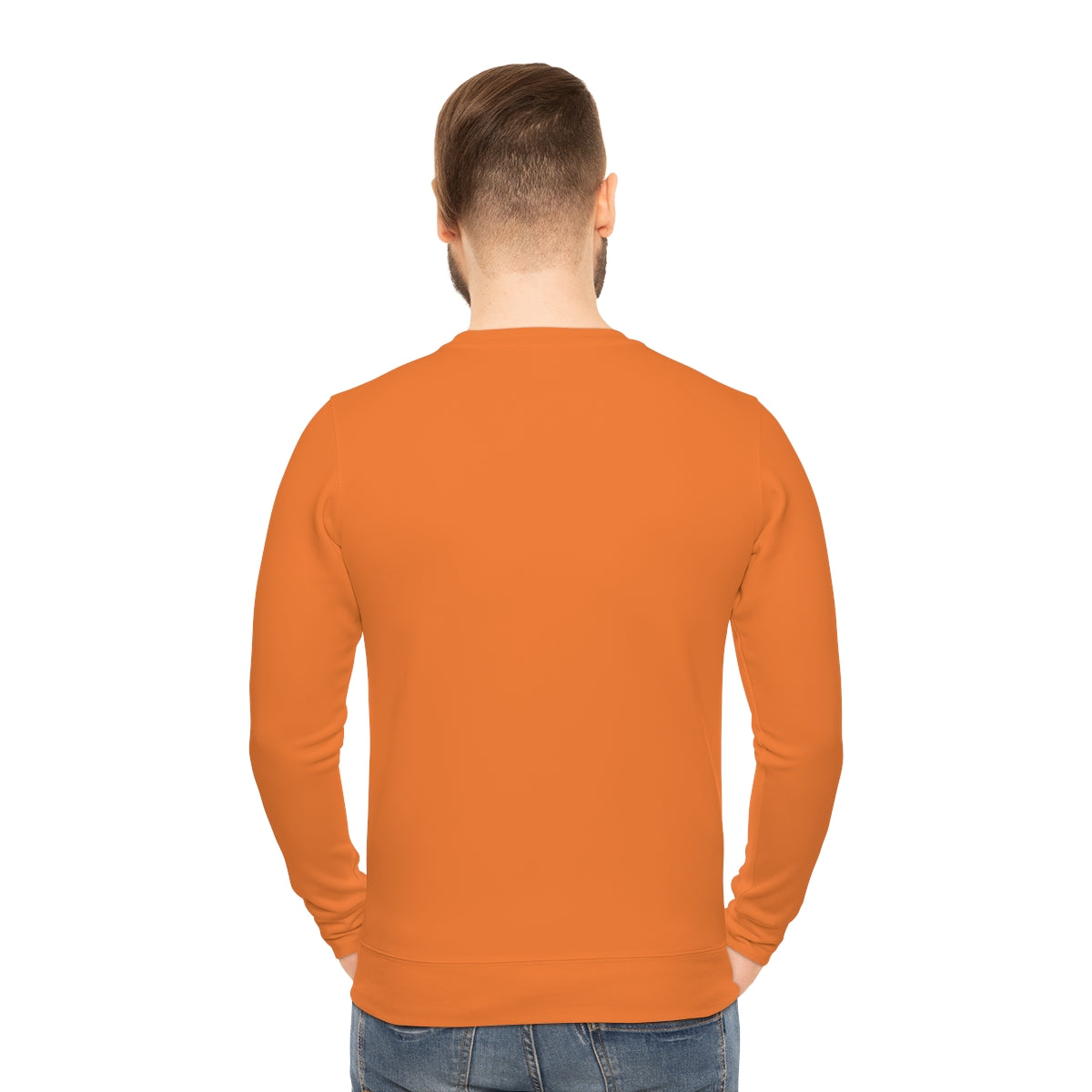 Orange Color Lightweight Men's Sweatshirt