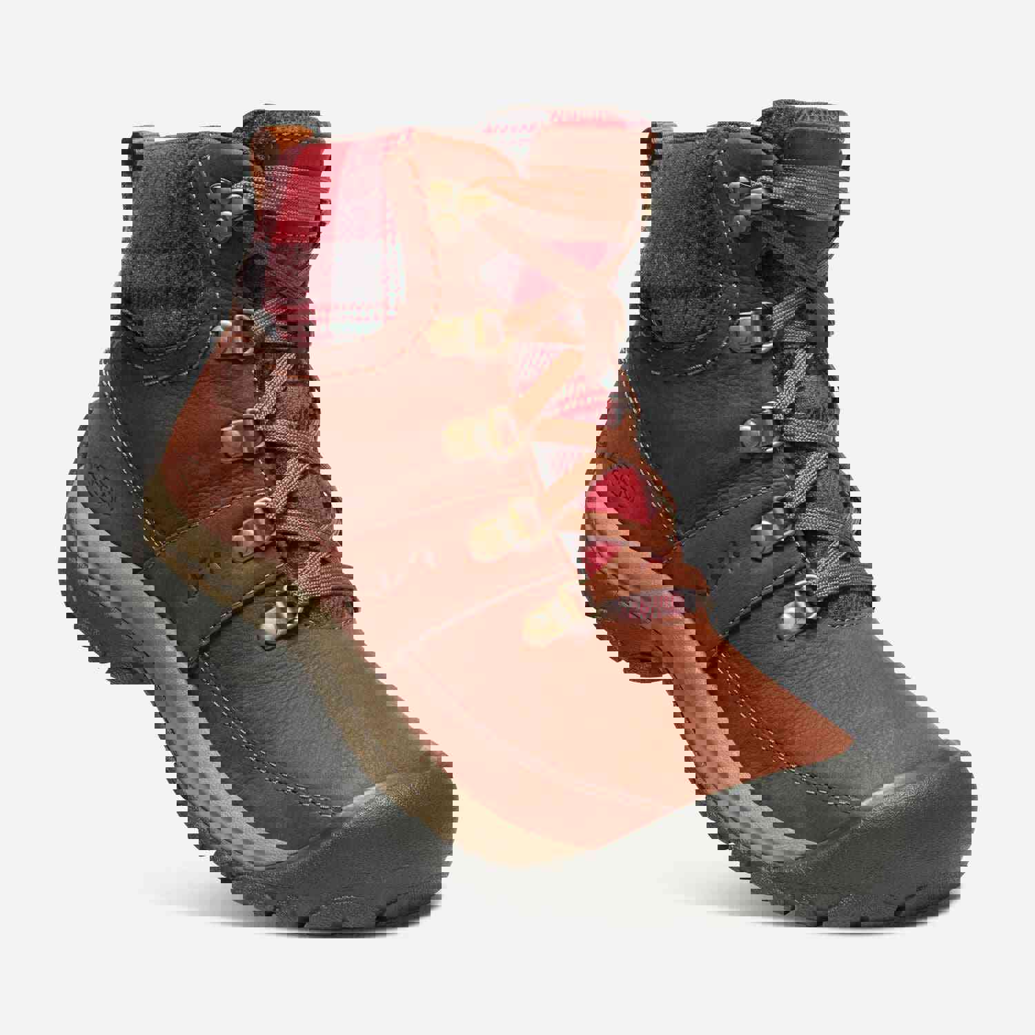 Women's Keen Kaci III Winter Waterproof Boot - Tortoise Shell/Red Plaid