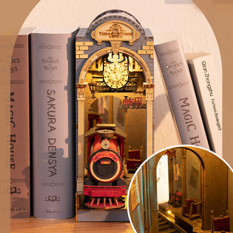 Book Nooks DIY 3D Wooden Puzzle - Miniature World Shelf Decor
