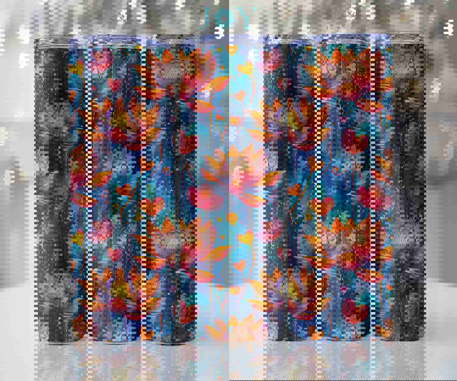 20 oz Skinny Tumbler Sublimation Design - Digital Template for Instant Download