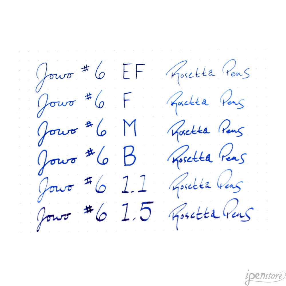 Rosetta JoWo #6 Fountain Pen Nib with Feed Unit - Black Oxide Stainless Steel