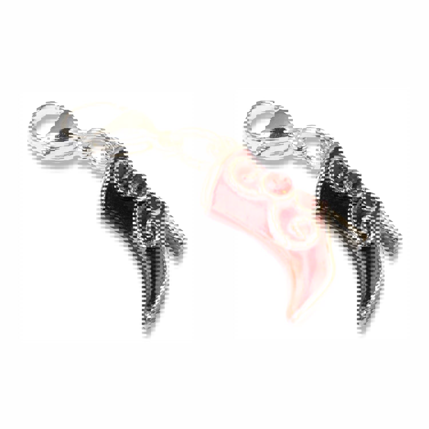 Red Enamel Boot Clip on Charm with Rhinestone, Cowgirl Purse Journal Accessory