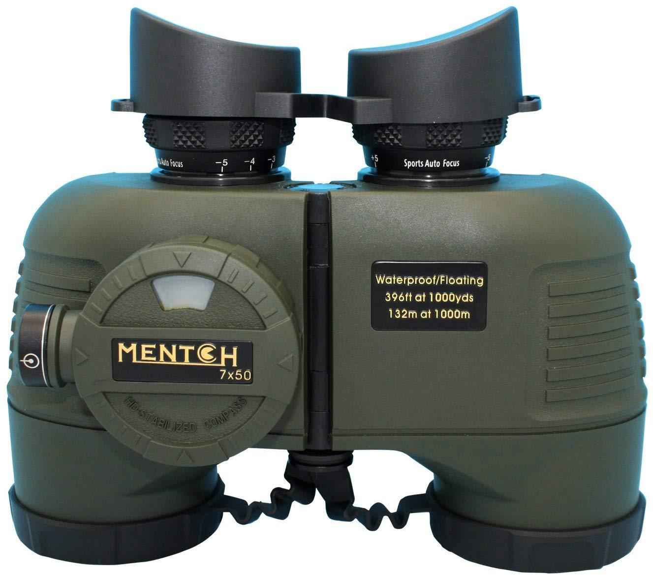 Hooway 7x50 Waterproof Fogproof Military Marine Binoculars with Internal Rangefinder & Compass