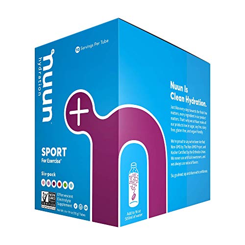 Nuun Sport Electrolyte Drink Tablets, Variety Pack (60 Servings, Pack of 6)