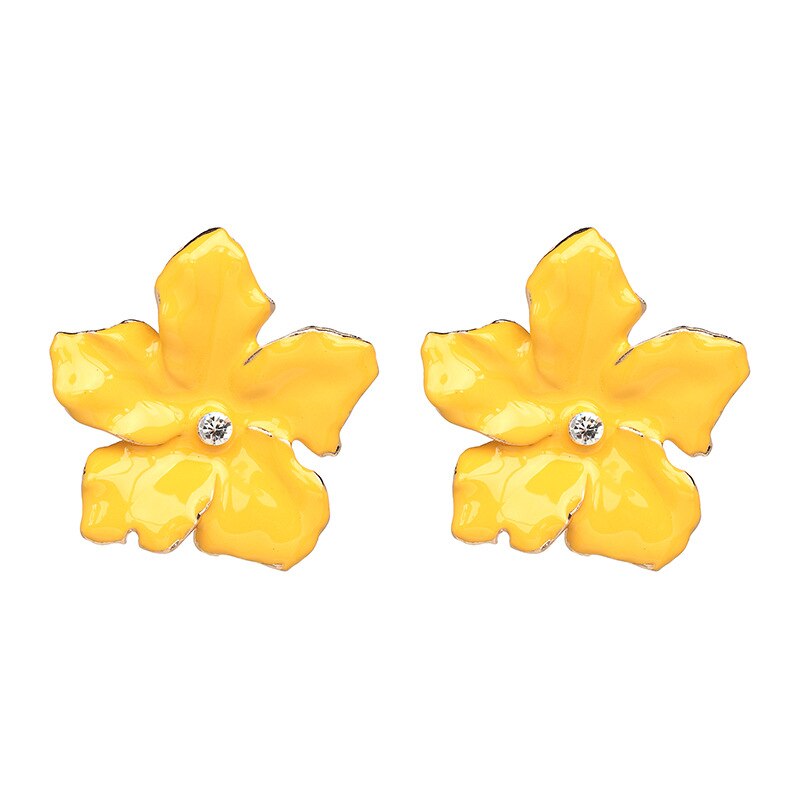 2022 Summer Style Cute White Flower Stud Earrings for Women