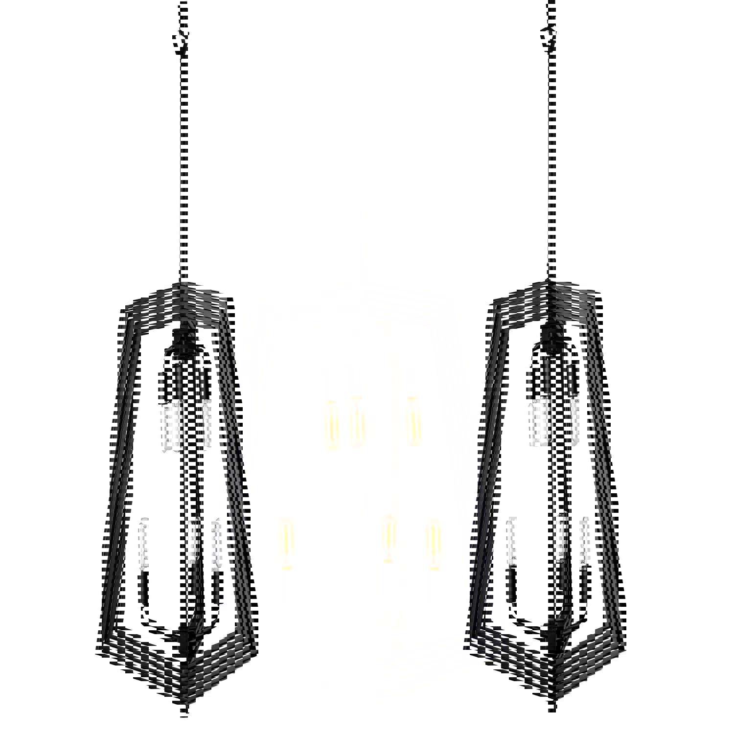 Gymnast 6-Lt Foyer Pendant - Black
