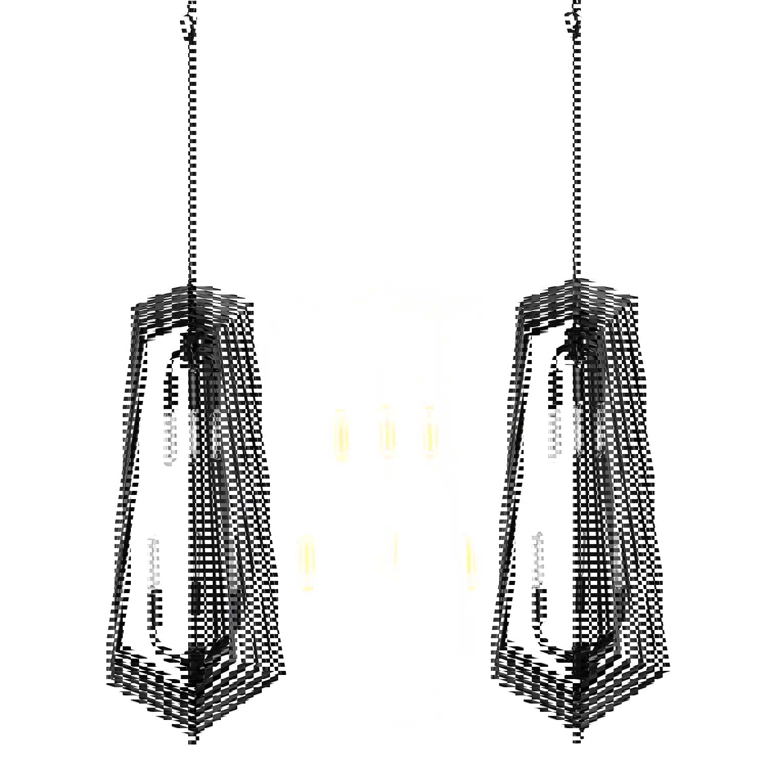 Gymnast 6-Lt Foyer Pendant - Black