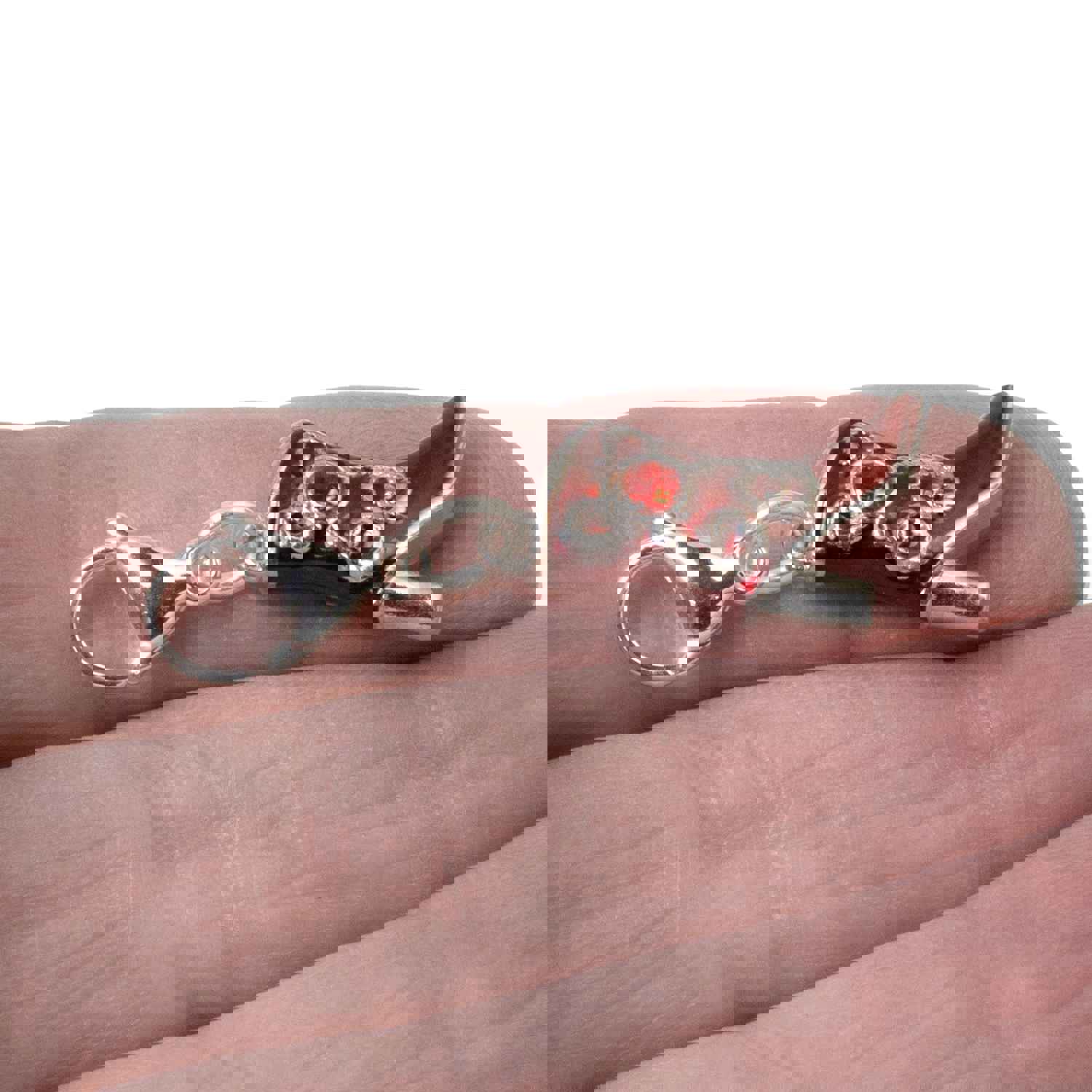 Red Enamel Boot Clip on Charm with Rhinestone, Cowgirl Purse Journal Accessory