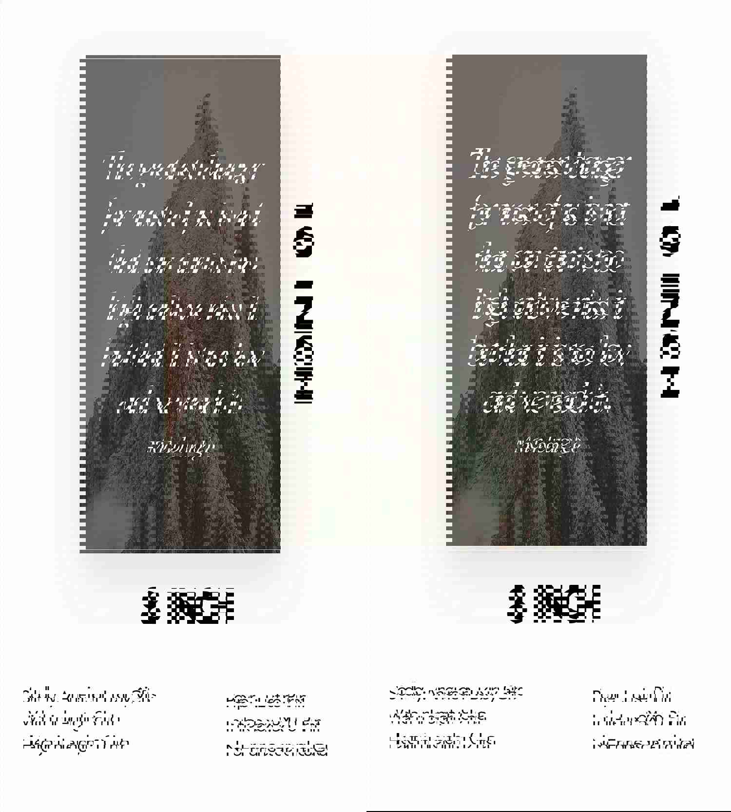 Michelangelo Quotes Wall Art - 'The Greatest Danger for Most of Us' - 8 x 10 Motivational Poster Print - Ready to Frame