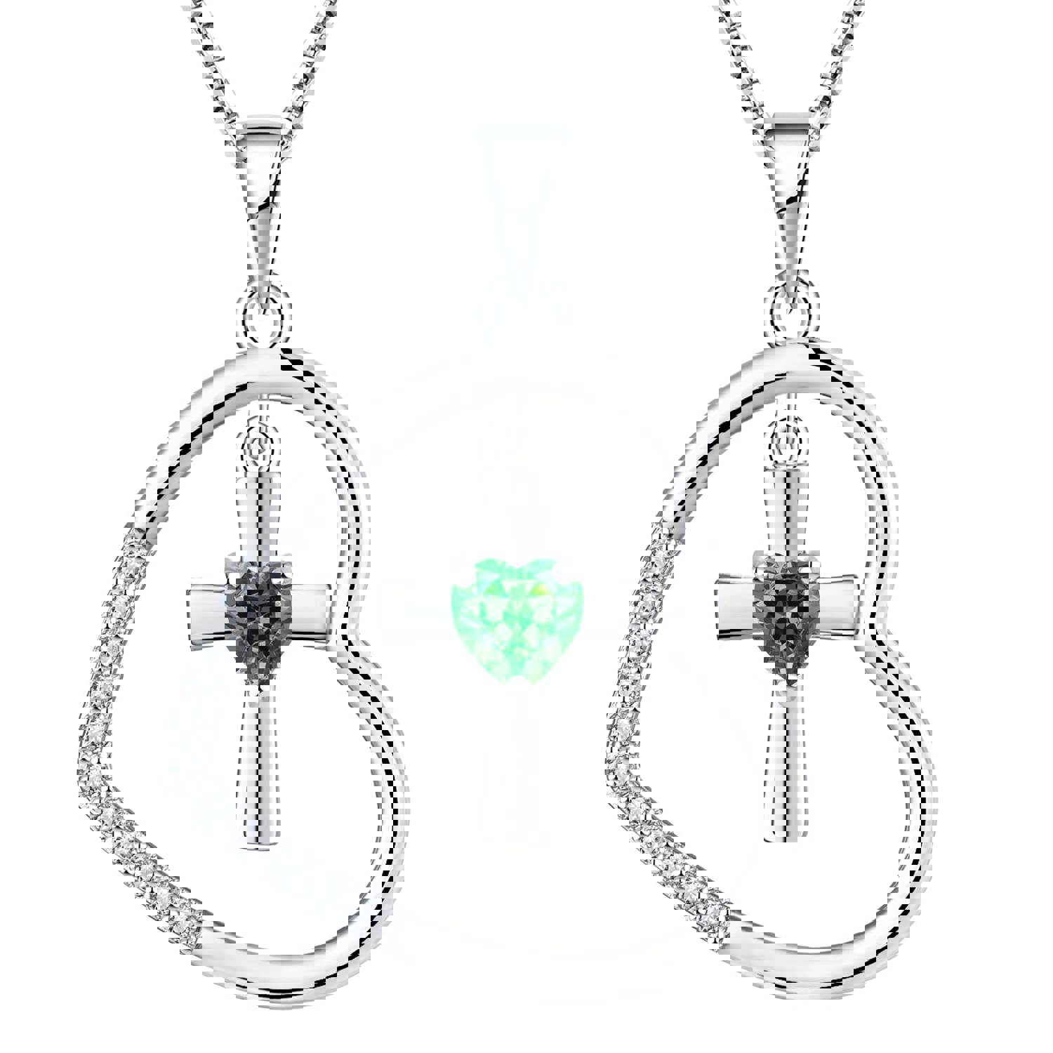 Yeelery Baptism Cross Necklace & Cross Heart Necklace For Women