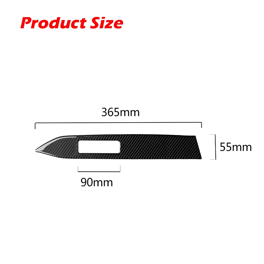 Kipalm Carbon Fiber Car Dashboard Decoration Strip Sticker for Ford Mustang 2015-2019