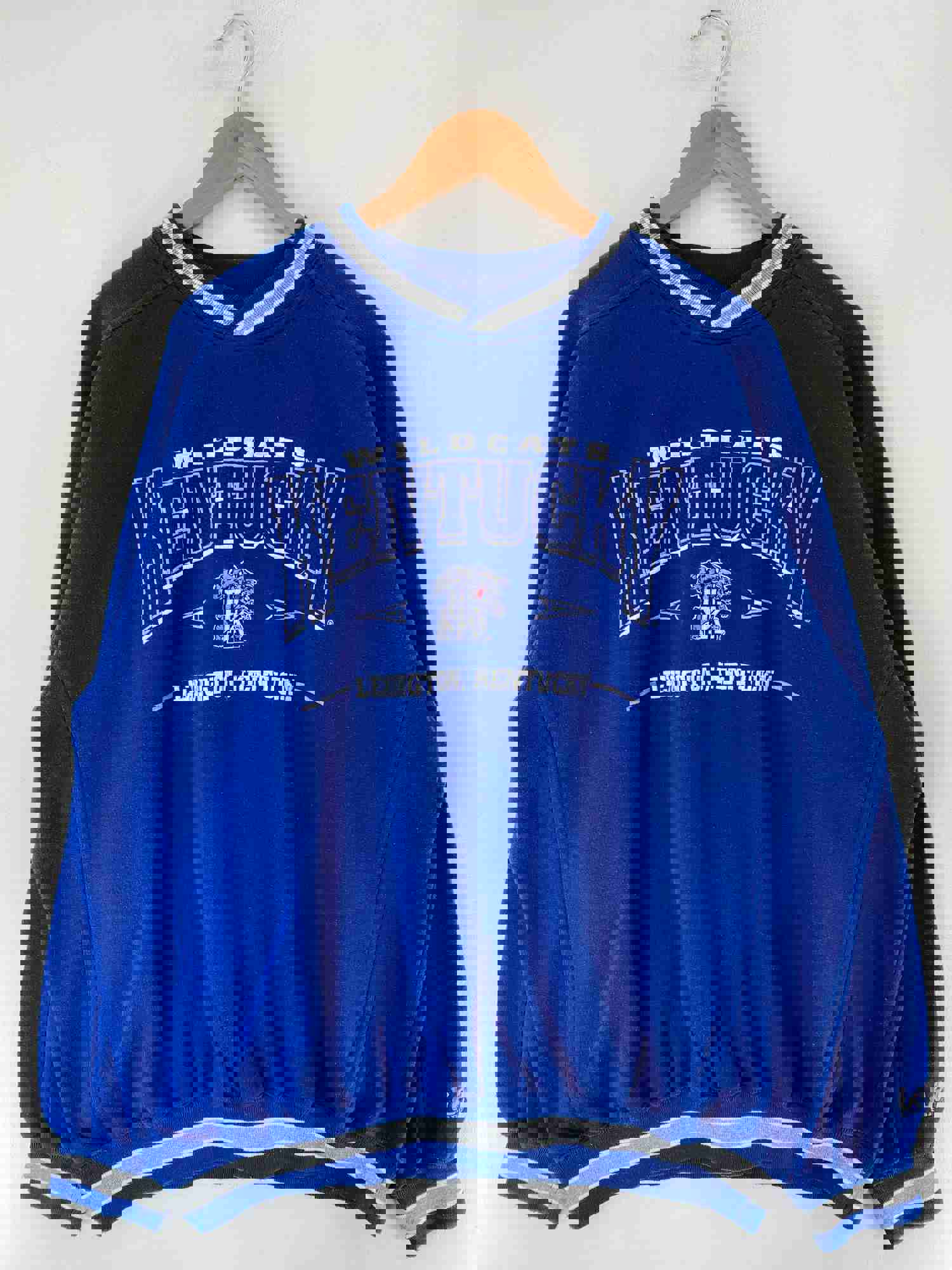 90's KENTUCKY WILDCATS XL College Sweatshirt - Vintage Blue Cotton Blend