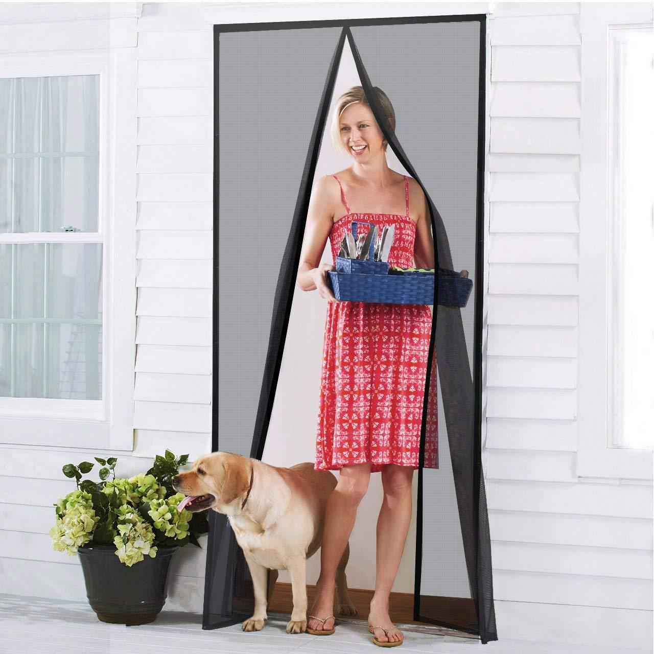 Homitt Upgraded Magnetic Screen Door with Durable Fiberglass Mesh - Fits Door Size up to 36x82