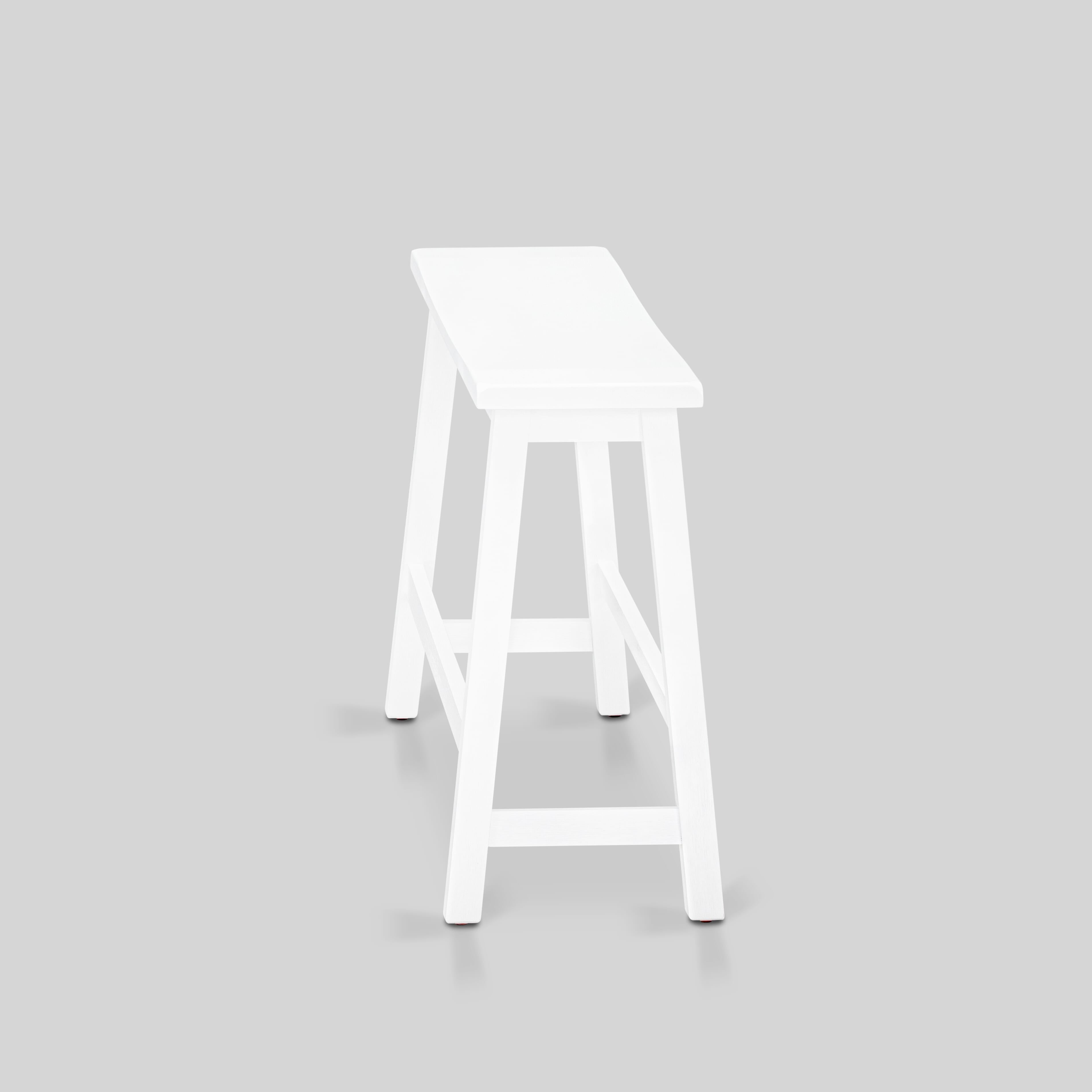 East West Furniture KATY4-WBW-W 4 Piece Modern Dining Table Set with Wooden Table, Stools, and Bench