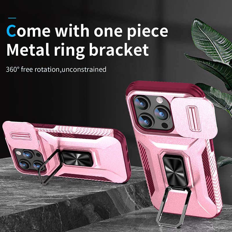 Casekis Ring Stand Shockproof Phone Case Red Wine