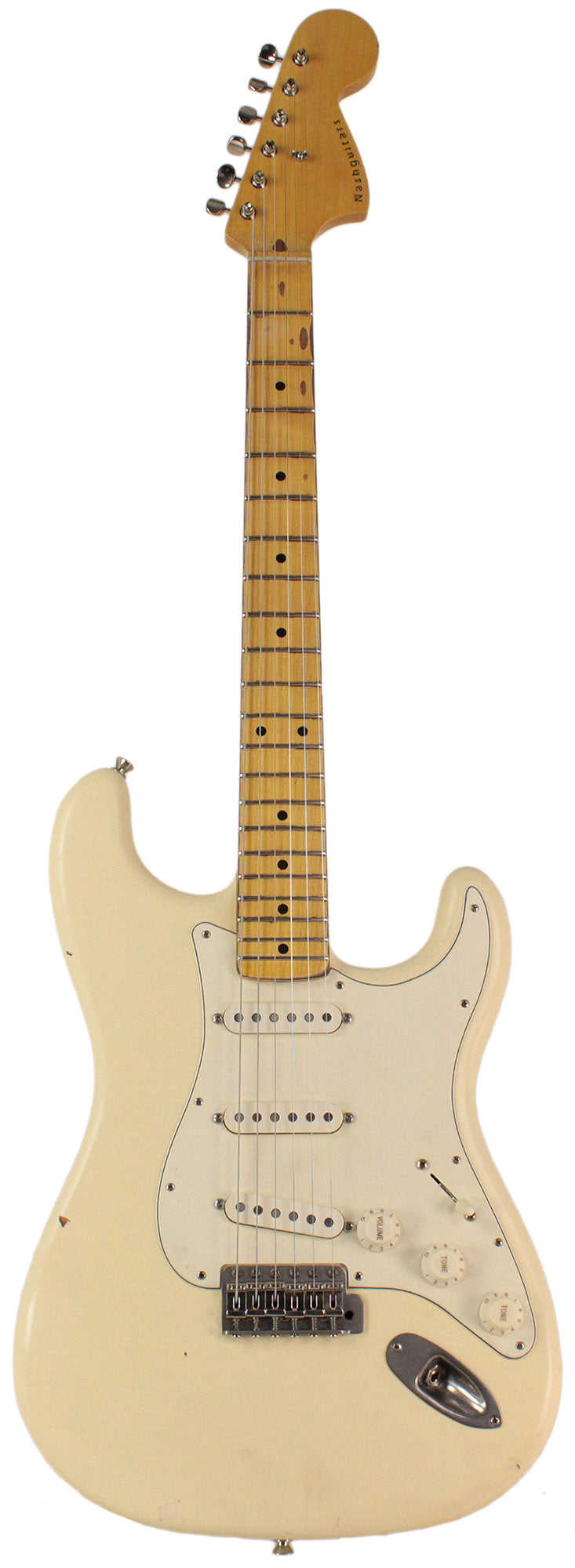 Nash S-67 Guitar, Olympic White, Light Aging - Vintage Strat Model with Modern Features