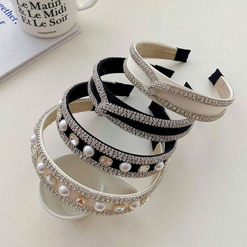 Luxury Rhinestone Chain Headband for Women - Shiny Full Drill Hairband Fashion Accessory