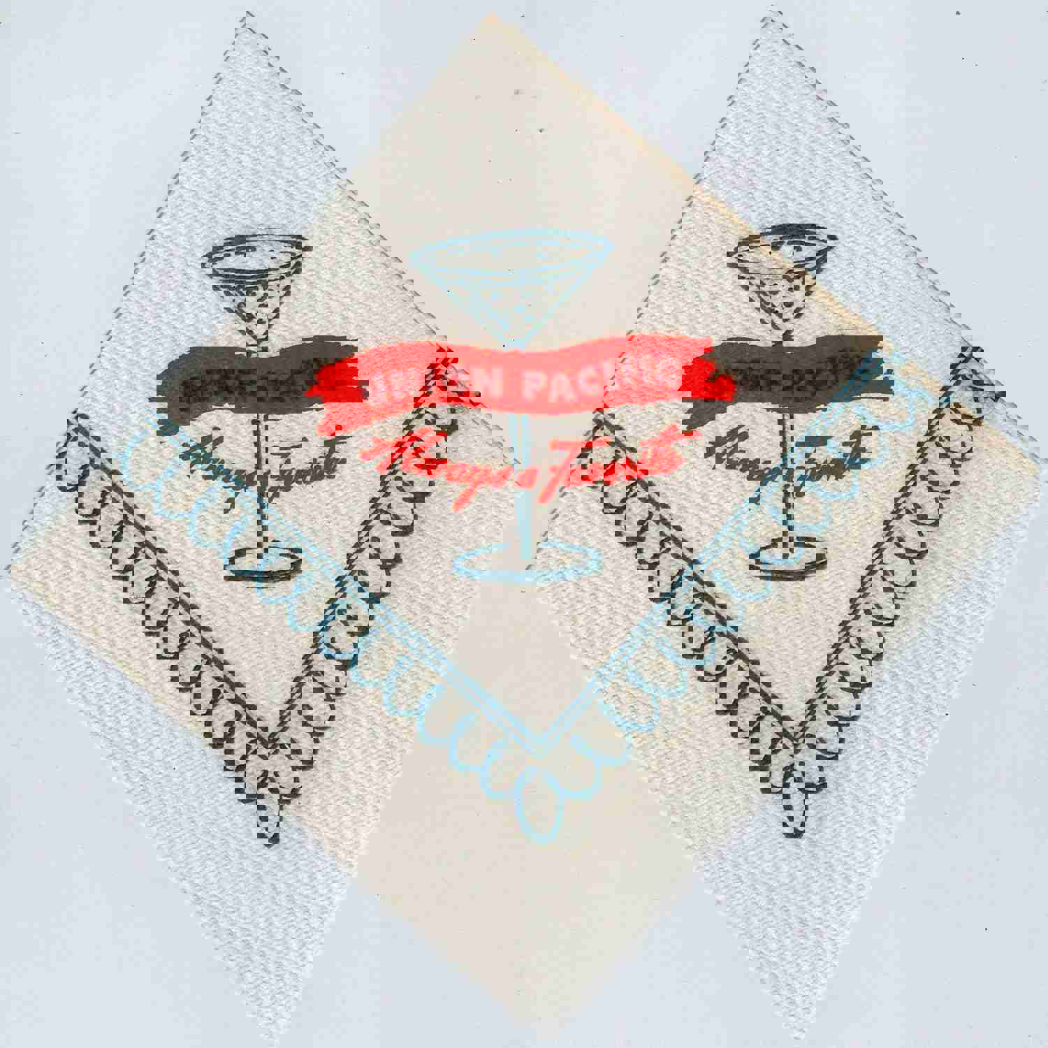 Union Pacific Railroad Vintage Advertising Cocktail Drink Bar Napkin