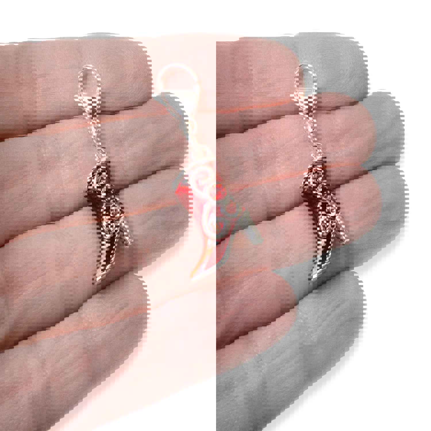 Red Enamel Boot Clip on Charm with Rhinestone, Cowgirl Purse Journal Accessory