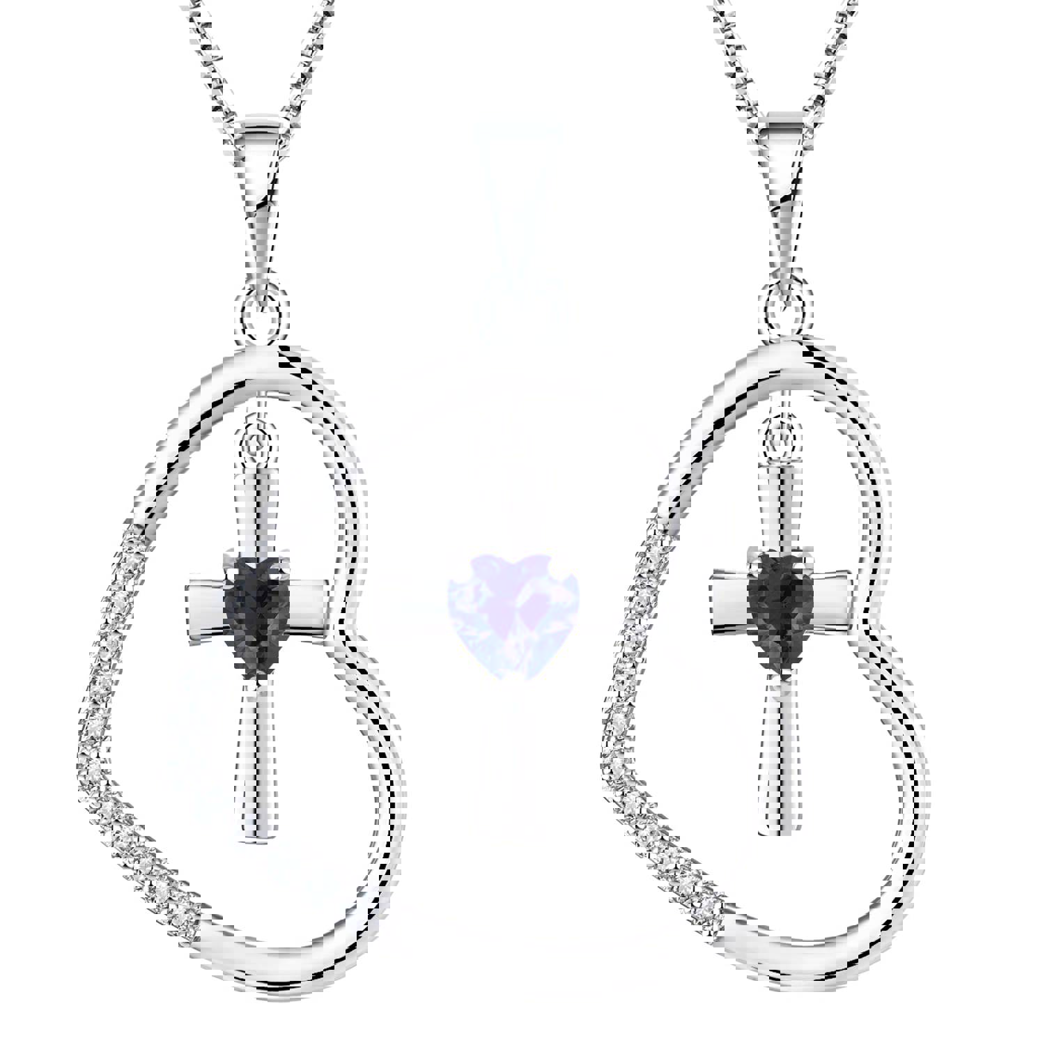 Yeelery Baptism Cross Necklace & Cross Heart Necklace For Women