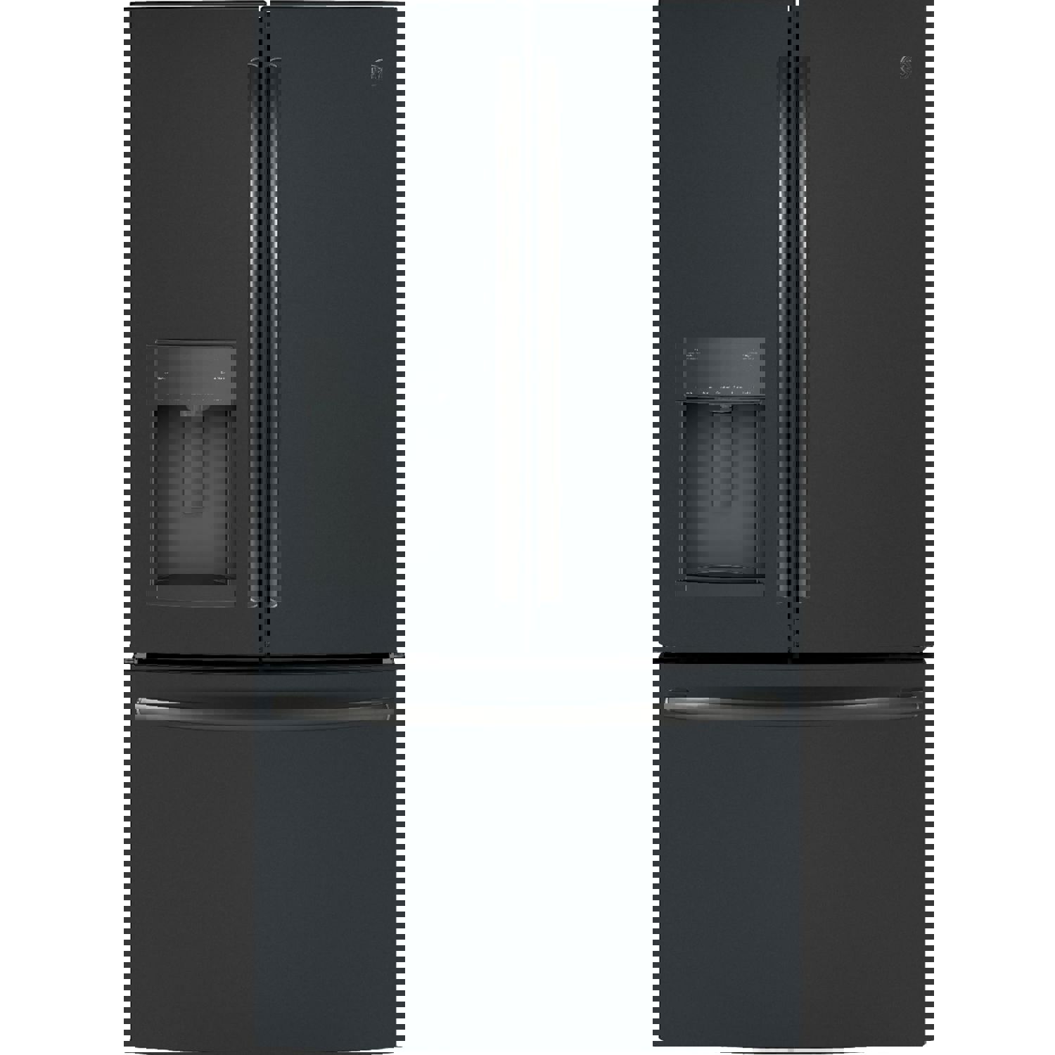 GE 36-inch, 27.8 cu.ft. Freestanding French 3-Door Refrigerator with Ice and Water Dispenser