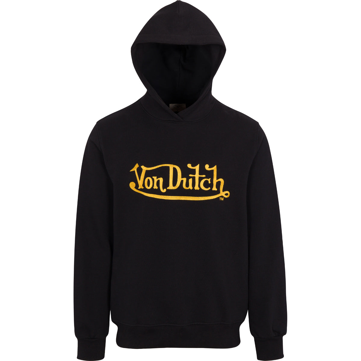 Men's Embroidered Logo Gold on Black Hoodie