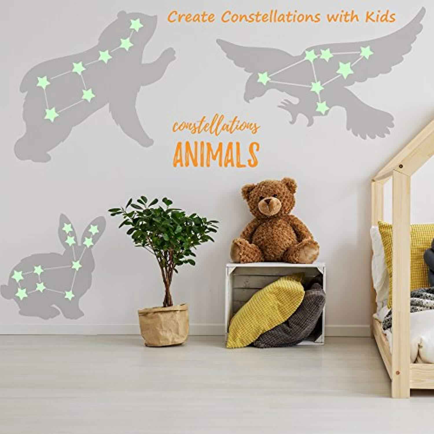 Glow in The Dark Stars Wall Stickers - Galaxy Glow Star Set for Kids Bedroom Decoration