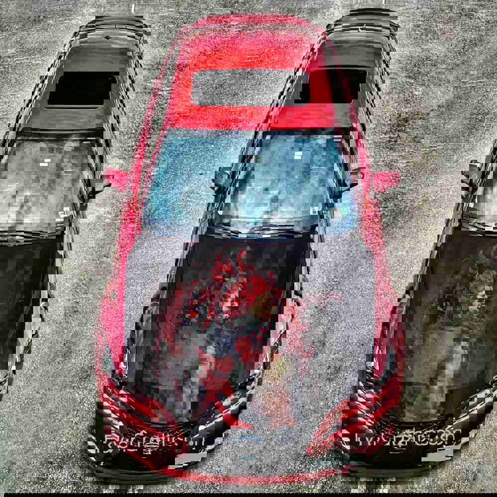 Akuma Street Fighter Itasha Car Vinyl Hood Wrap Decal Sticker