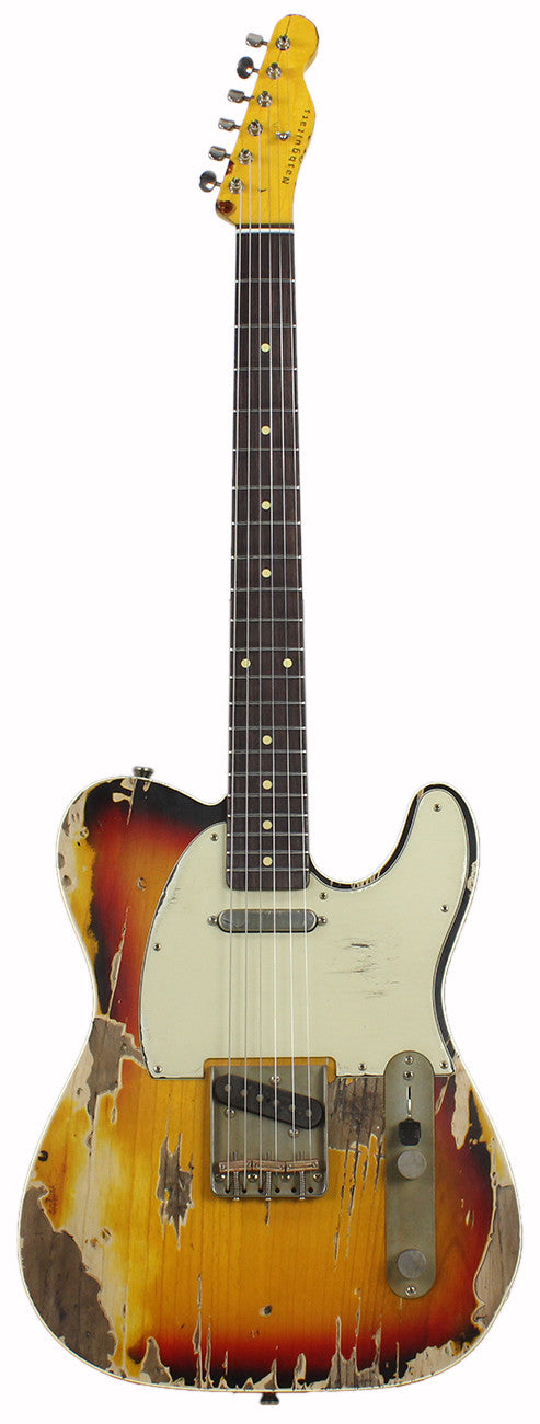 Nash TC-63 Guitar, 3-Tone Burst, Extra-Heavy Aging