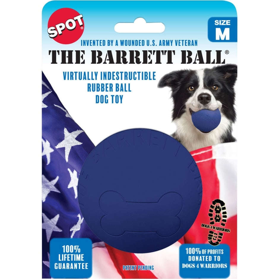 SPOT The Barrett Ball Dog Toy - Durable Solid Rubber Ball for Pets