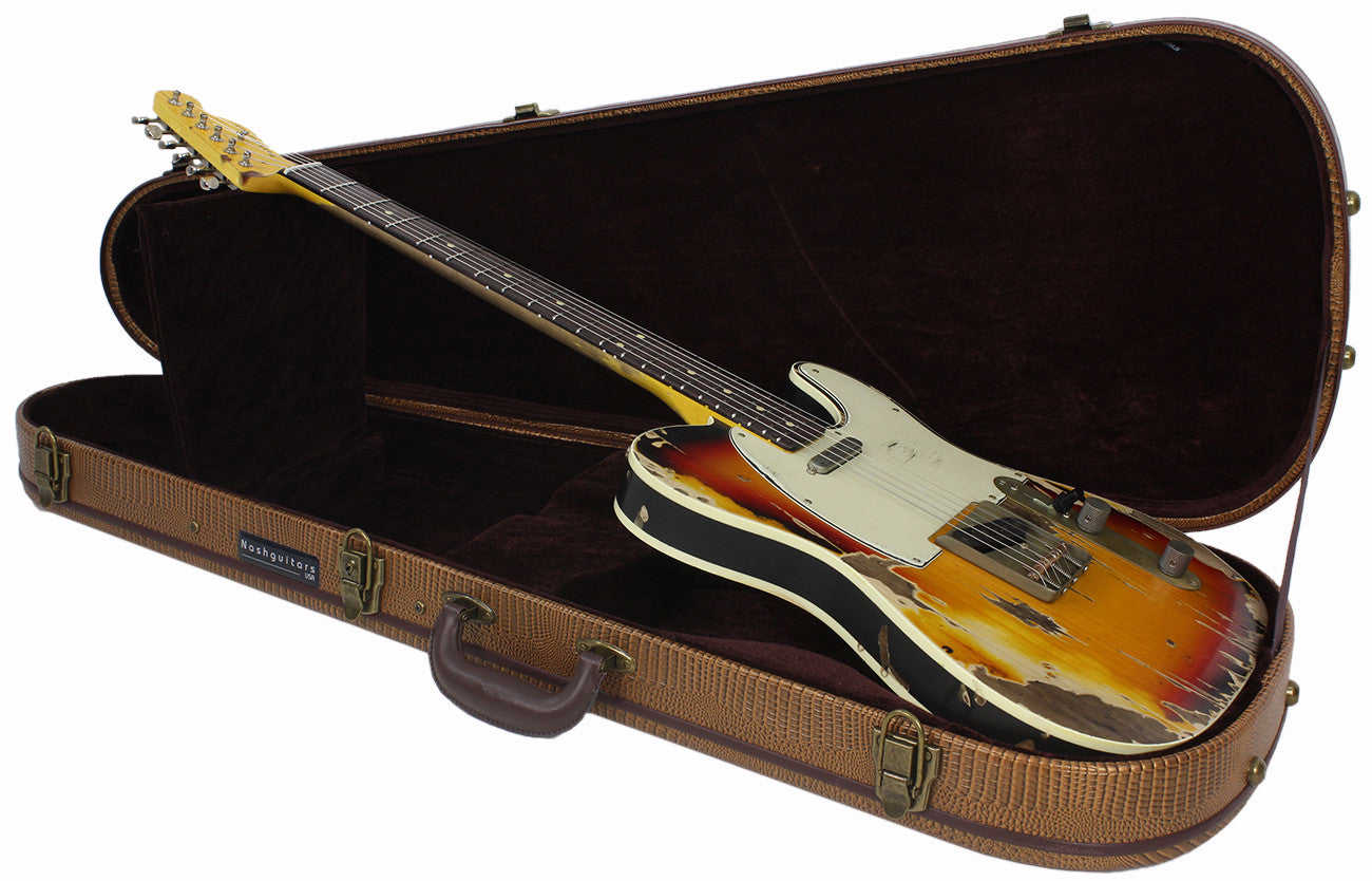 Nash TC-63 Guitar, 3-Tone Burst, Extra-Heavy Aging