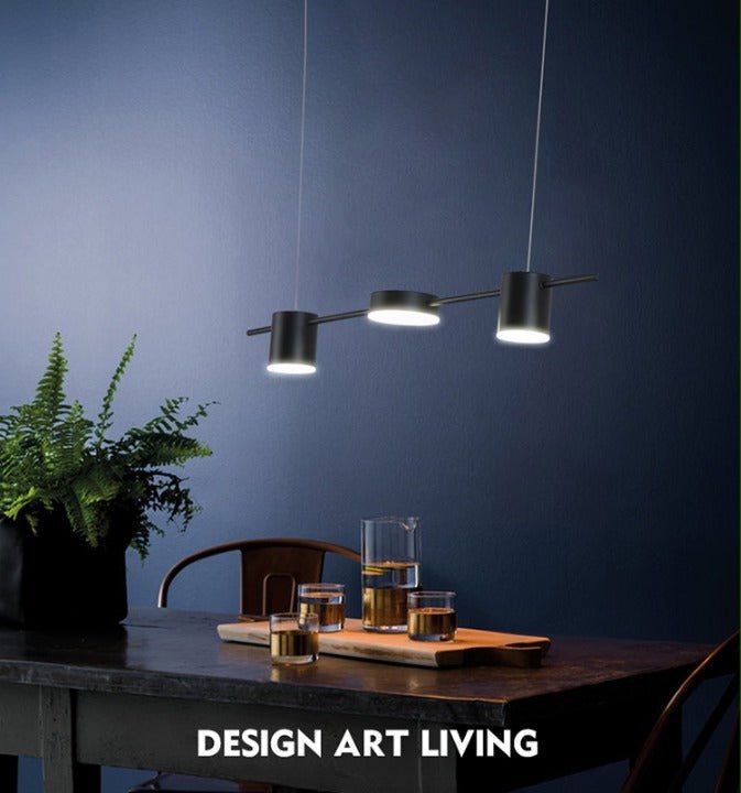 Mirodemi® Minimalistic Black/Gold LED Pendant Lamps for Kitchen Island, Restaurant