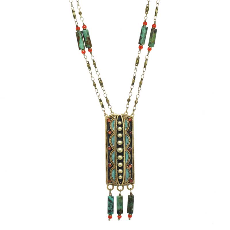 Michal Golan Earth Long Rectangle Necklace