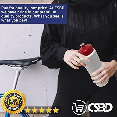 CSBD 32oz Sports Water Bottles, 4 Pack - Reusable, Leakproof, Customizable