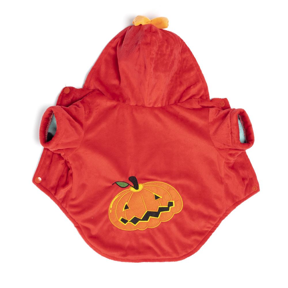 Halloween Pumpkin Hoodie for Dogs and Cats - Cute Pet Costume